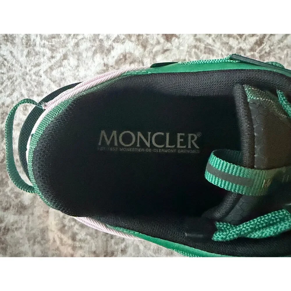 $995 NIB Moncler Trailgrip Pink Green GTX Low-Top Sneakers Shoes Size 44(11)D